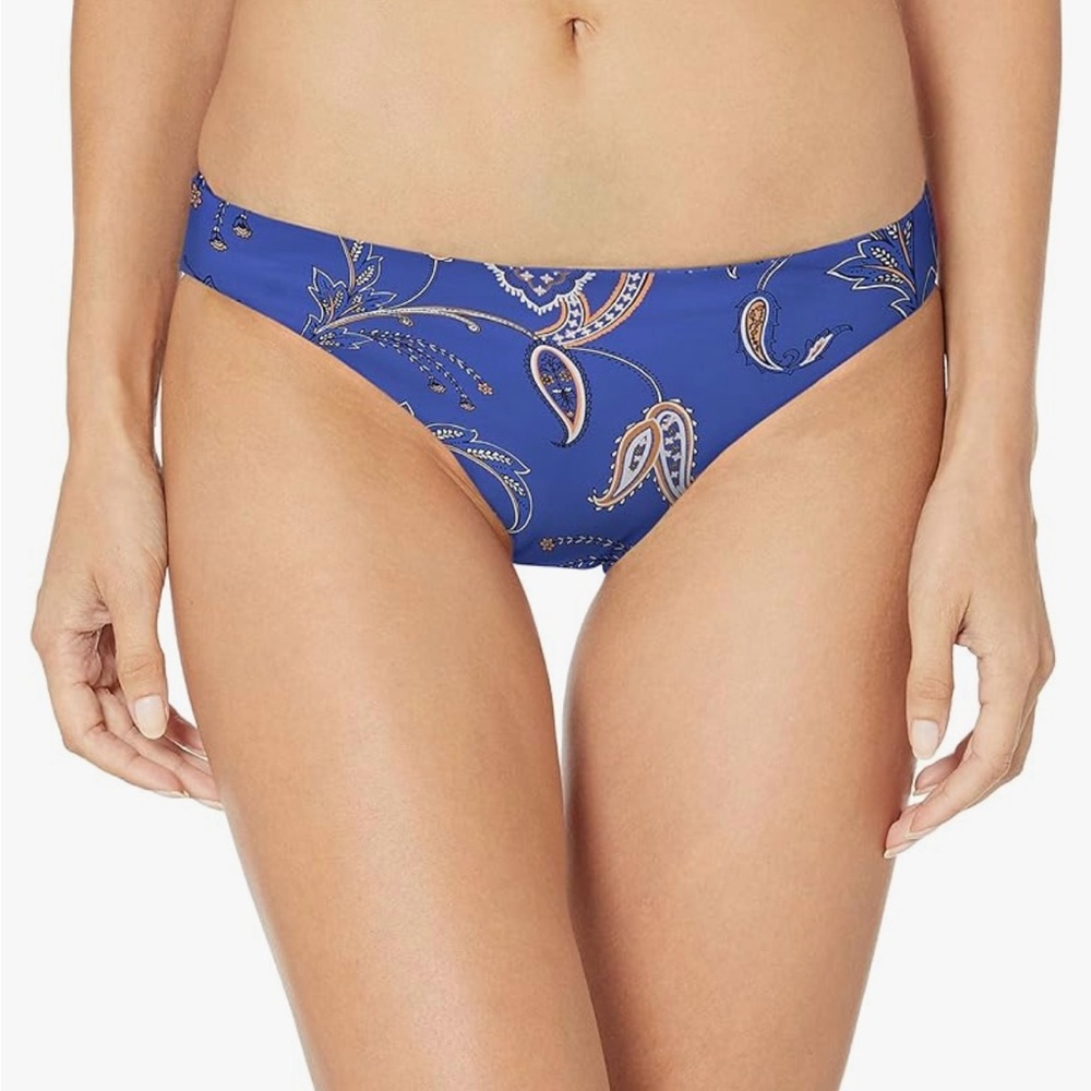Seafolly Women's El Dorado Reversible Hipster Pant Bikini Bottom Swimsuit, Blue